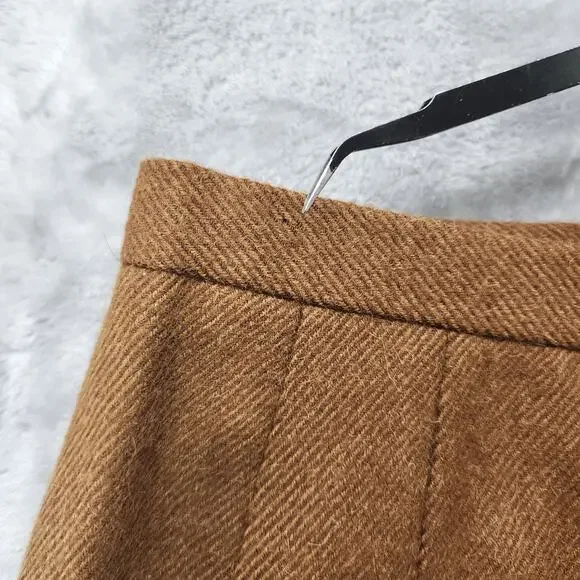 Vintage Neiman Marcus Anne Klein Skirt Womens S Brown Wool Pencil Lined Preppy - Picture 10 of 16